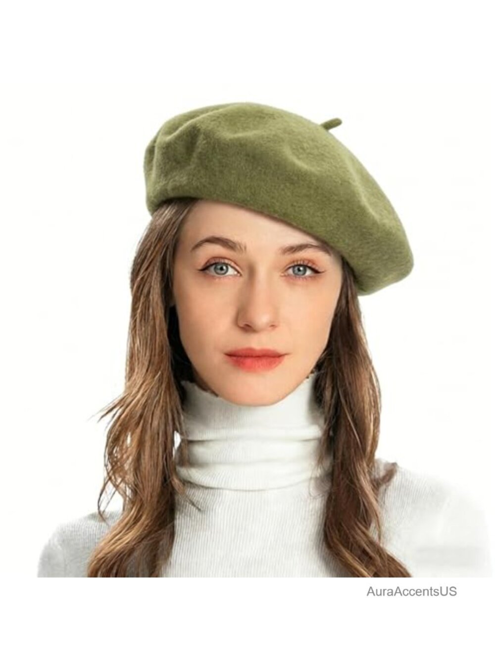Wool French Beret Hat Classic Artist Cap 90% Wool Pull-On